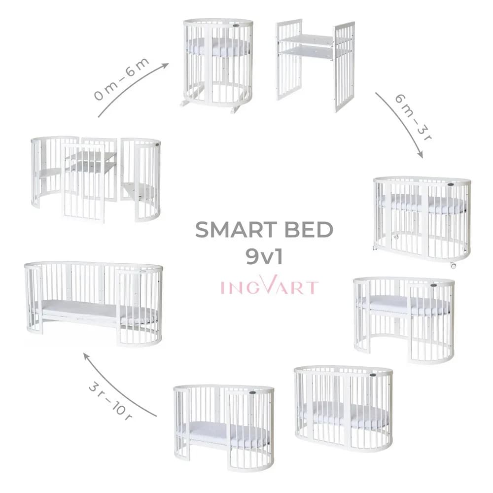 Ліжко-трансформер 9в1 IngVart Smart bed Round 1729003 фото 7