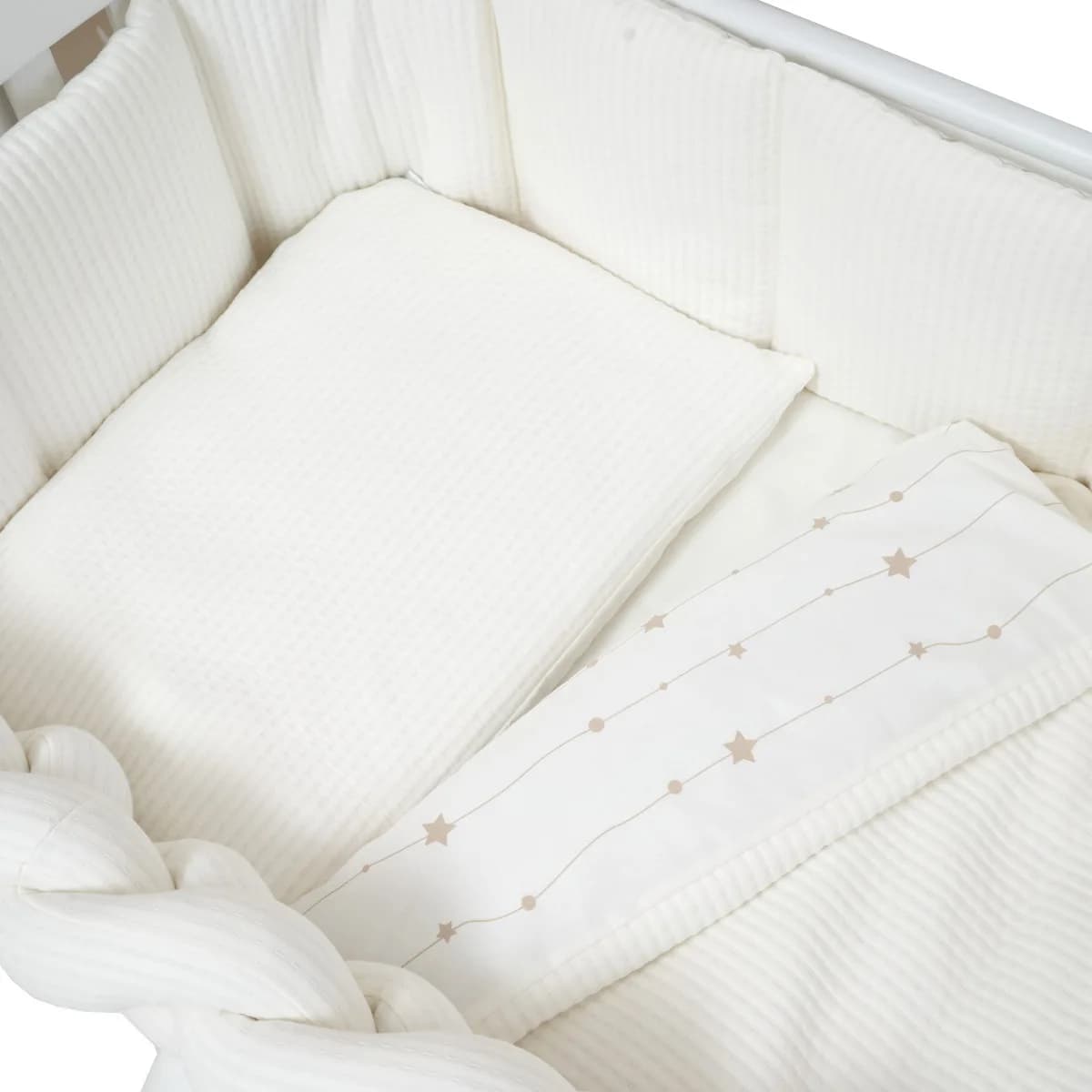 Постільний комплект Twins Cotton 7ел 4077-TC-202 ecru фото 2