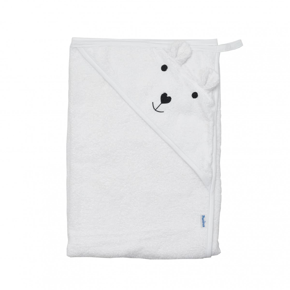 Рушник-куточок для купання Twins Bear white 1530-PTB-01