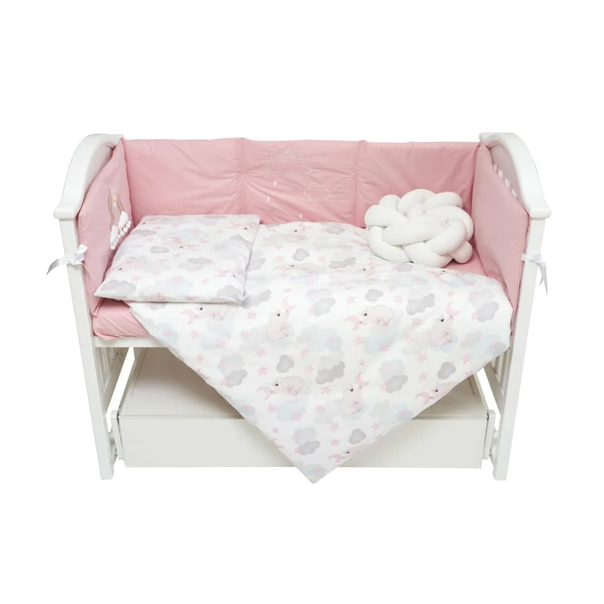Постільний комплект Twins Fluffy Puffy 7од 4076-TFP-08B bear pink фото 2