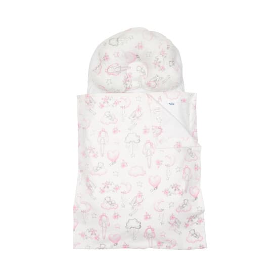 Набір в коляску 3в1 Twins бавовна 1499-TMХБ-20Ra rabbits pink