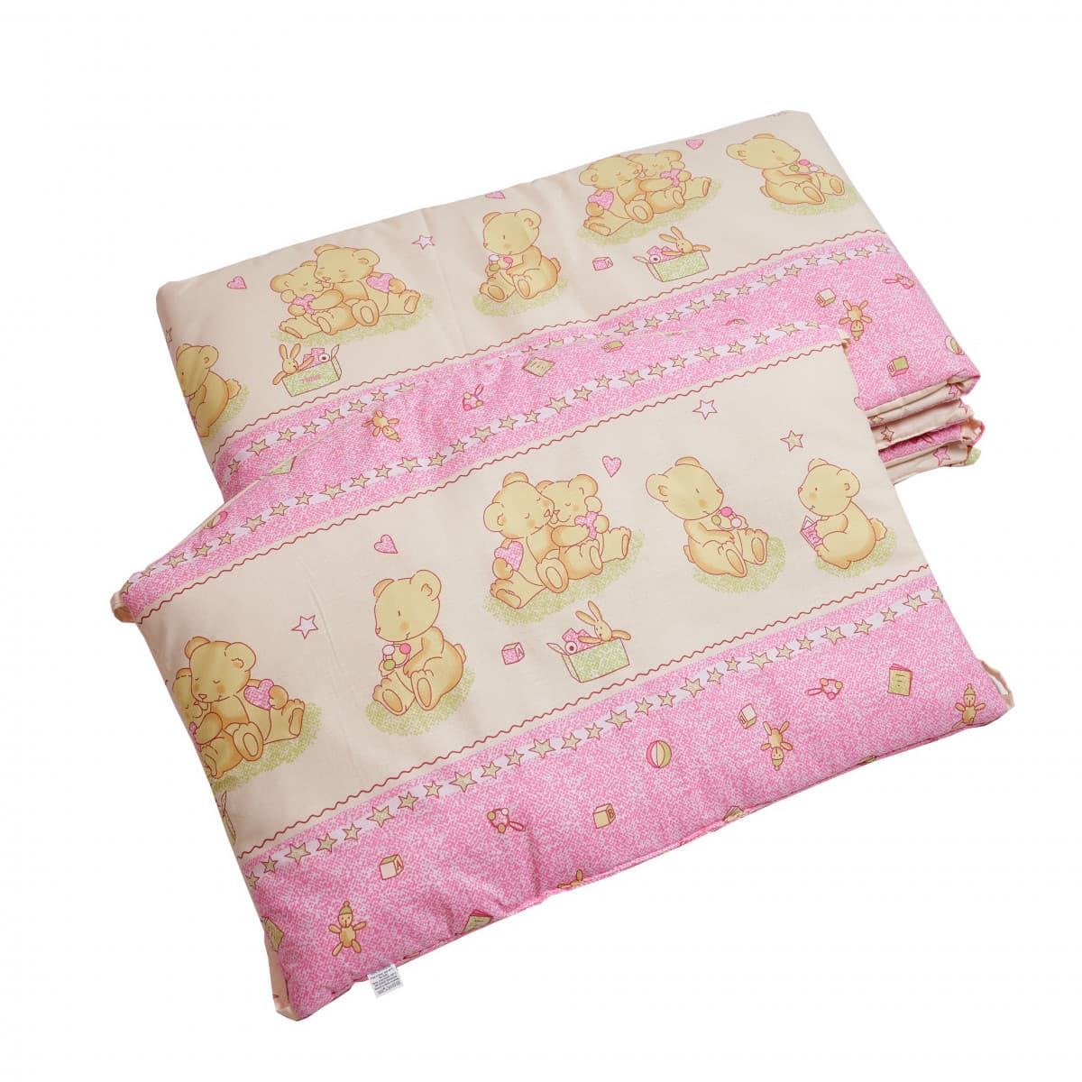 Бампер Twins Comfort 2051-С-016 Ведмедики з зіркою рожеві