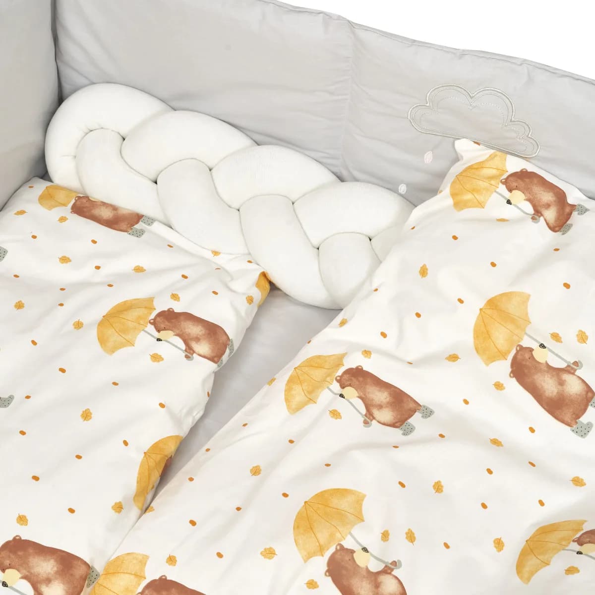 Постільний комплект Twins Fluffy Puffy 7од 4076-TFP-1005U Umbrella yellow фото 2