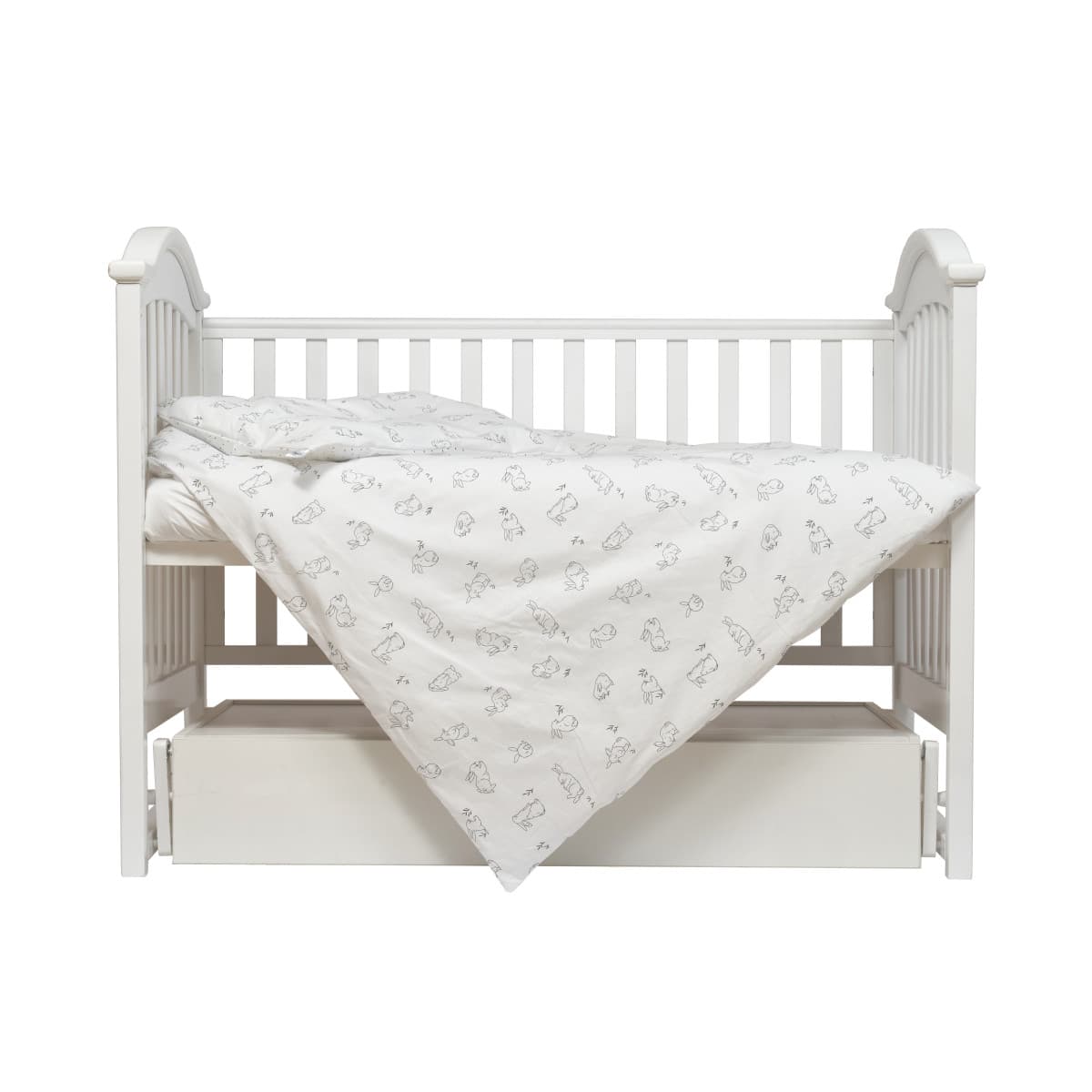 Змінний комплект Twins Zoo 4од 3022-TZ-01 rabbits grey