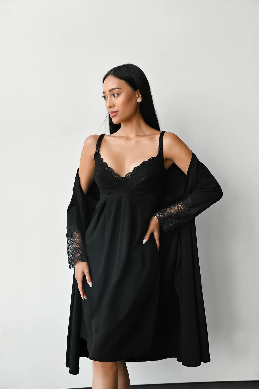 Нічна сорочка для вагітних та годування XS-XXL Мамин Дім 24182 фото 4