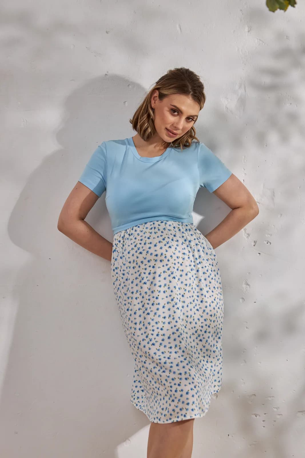 Сукня для вігітних і годування Юла мама GWINNETT DR-24.014 -блакитний фото 5