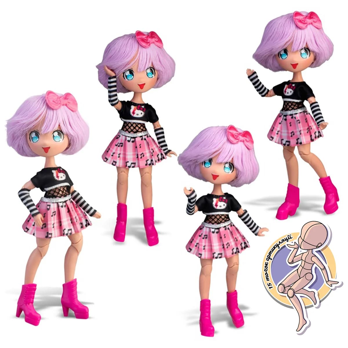 Лялька 4SF Manga Dolls Hello Kitty Тедді Рок HKTF0100 фото 4