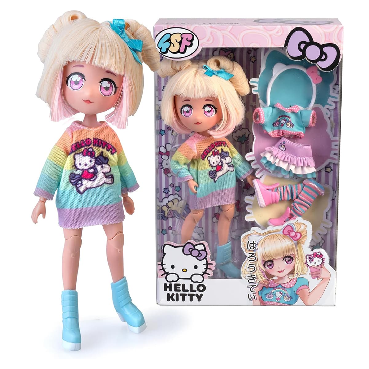 Лялька 4SF Manga Dolls Hello Kitty Стильна Цукерка-єдиноріг HKTF2000