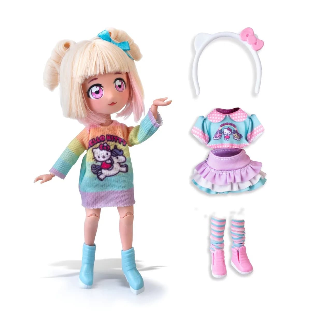 Лялька 4SF Manga Dolls Hello Kitty Стильна Цукерка-єдиноріг HKTF2000 фото 2