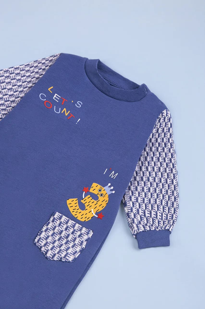 Комбінезон для дітей 50-80 For my baby 23409 -синій фото 2