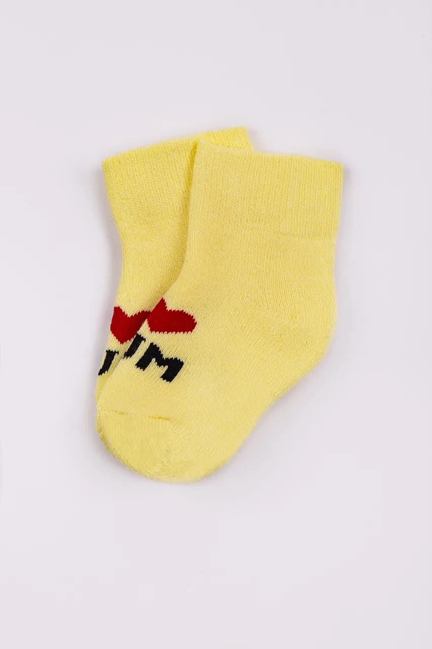 Шкарпетки "I love mam" 0-1 Sulun 147 -жовтий фото 2