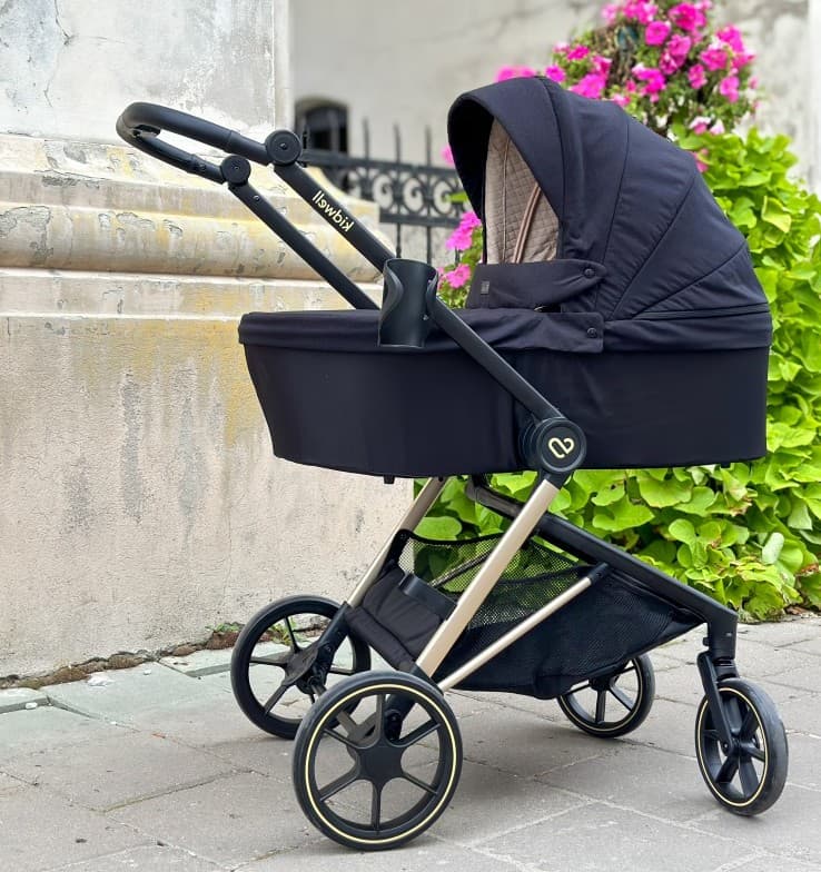 Коляска універсальна 2в1 Kidwell Velmont black/gold KVB/G