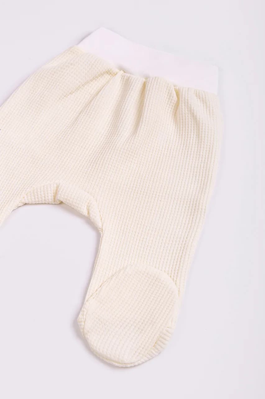 Комплект (боді довг.рук.+повзунки+шапочка) Happy TOT 995 -молочний фото 4