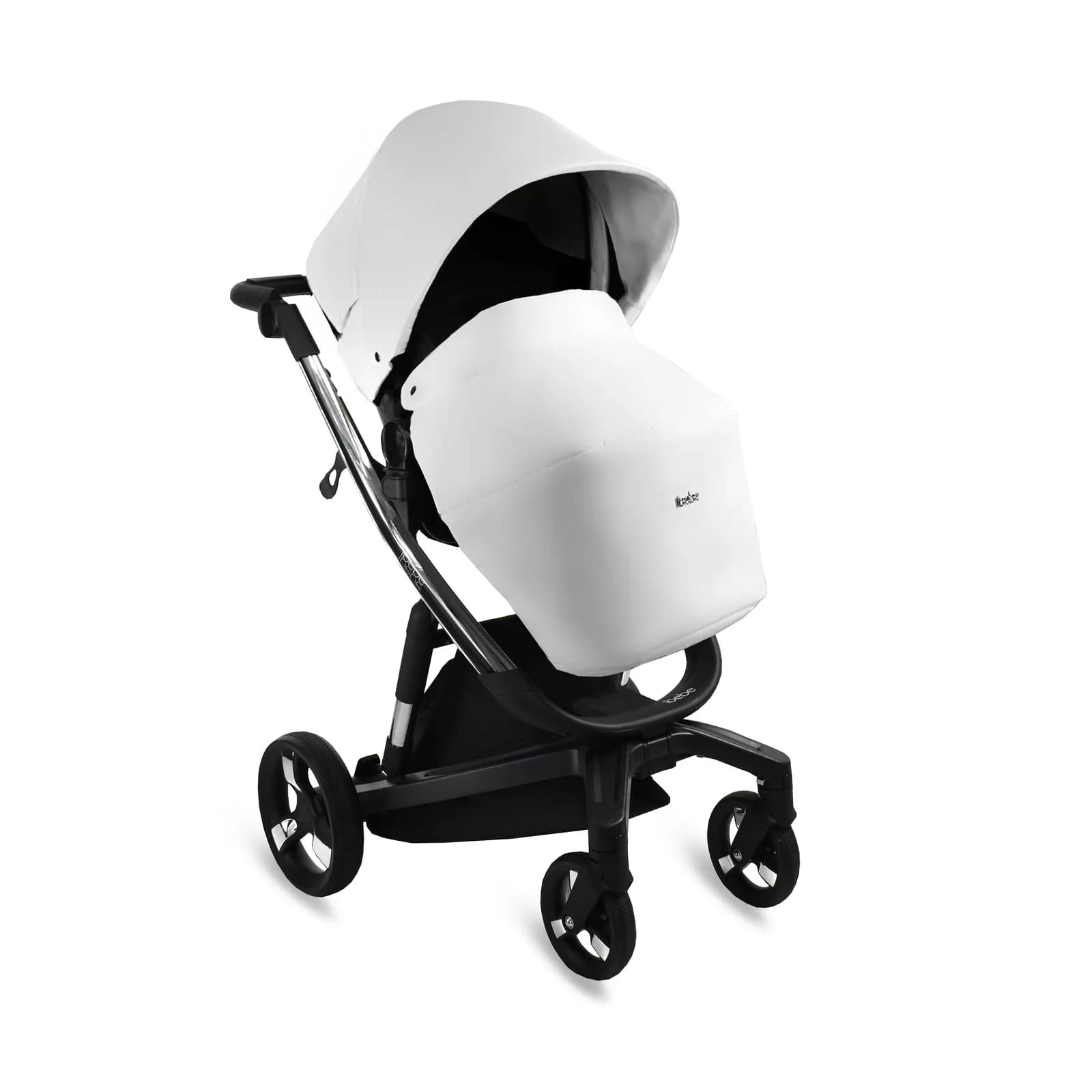 Коляска універсальна 2в1 iBebe i-stop ib-is-32 White eco Chrome фото 3