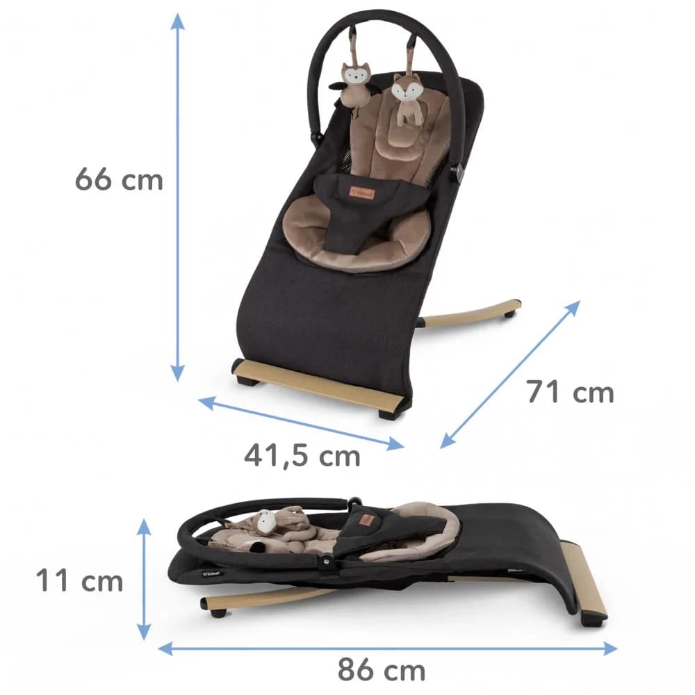 Шезлонг Kidwell Rubi black/gold Wooden KRBL/W фото 2