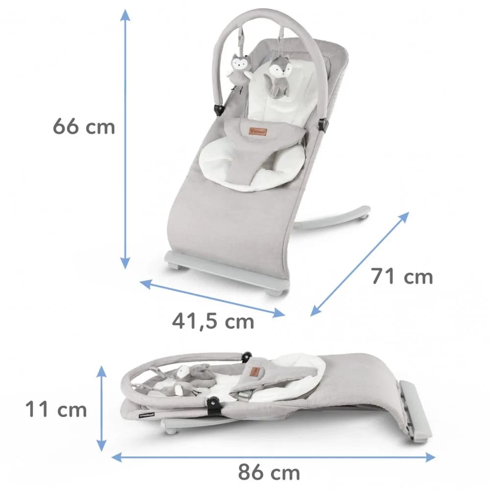 Шезлонг Kidwell Rubi gray/white KRG/W фото 2