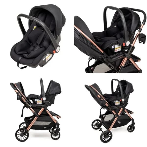 Коляска прогулянкова + автокрiсло Ninos Maxi 2 Black, Graphite NM2025CSBB фото 2