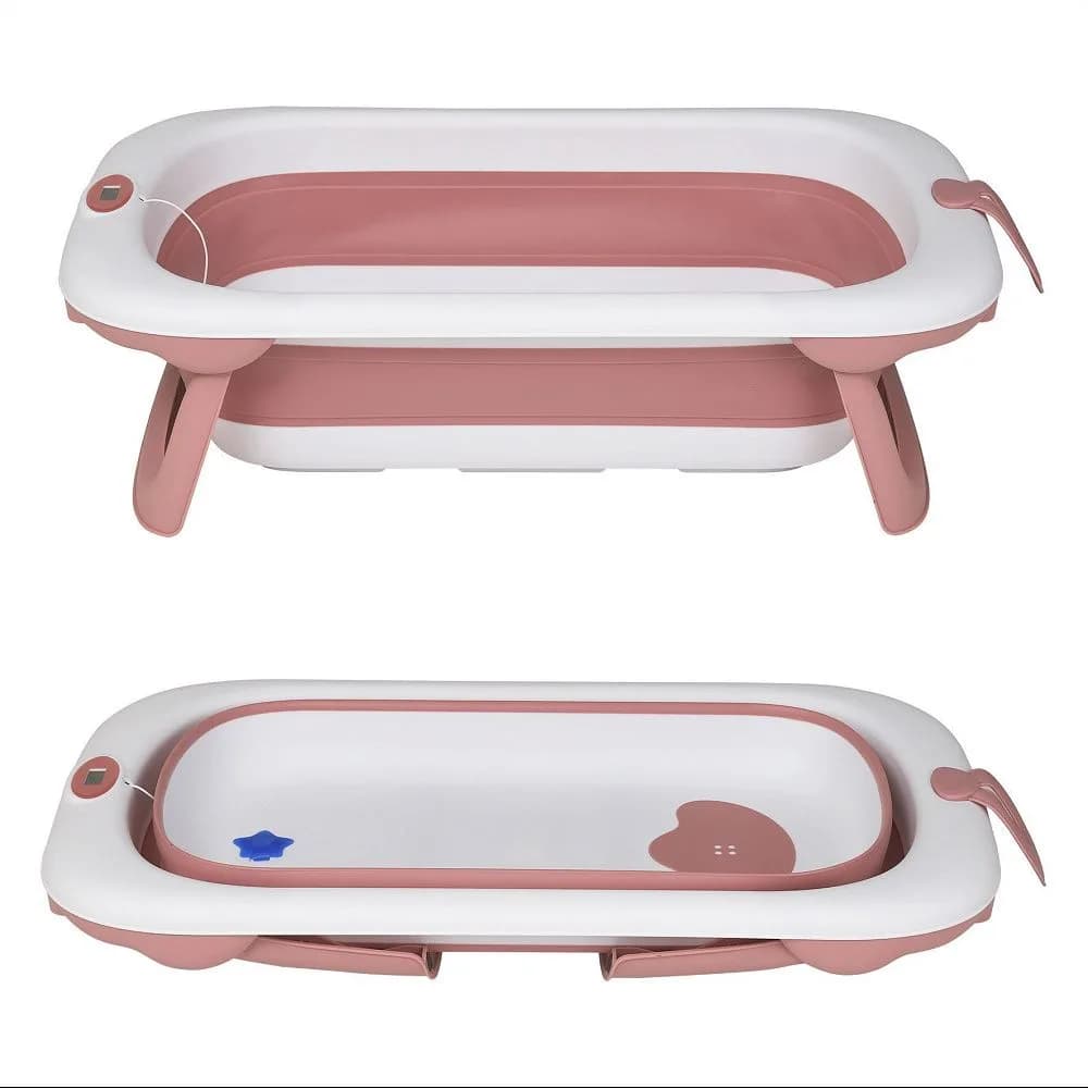 Ванна дитяча складна з термометром El Camino T-Control ME 1106 Pink фото 2 Ванна дитяча складна з термометром El Camino T-Control ME 1106 Pink фото 2