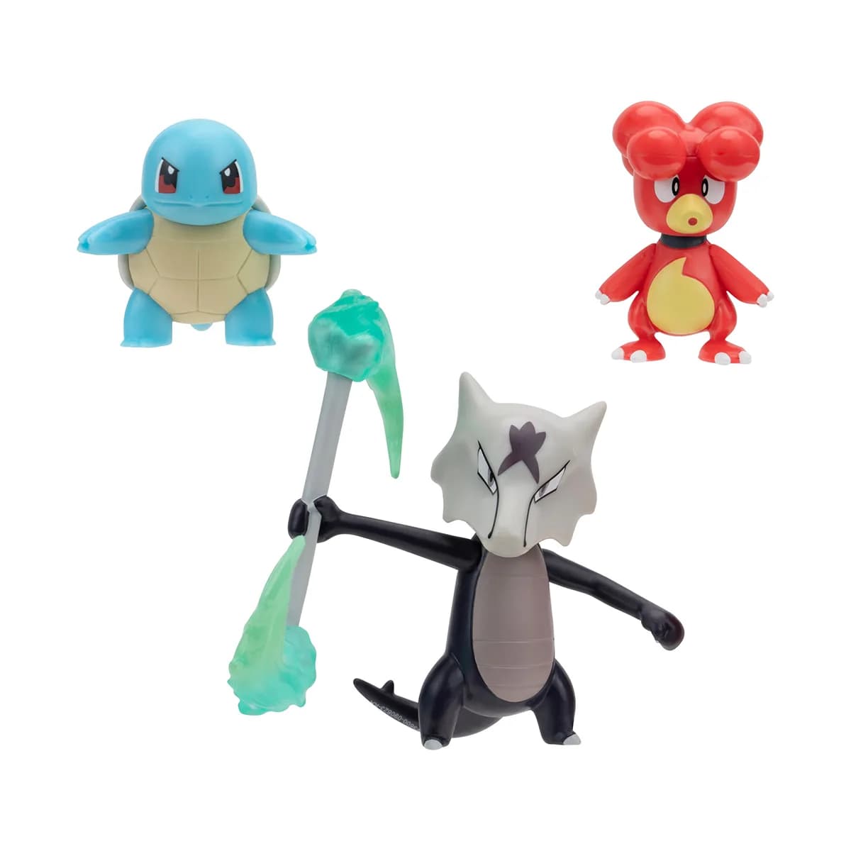 Ігровий набір фігурок Pokemon W19 Магбі, Сквіртл, Алола Маровак PKW3600 фото 3 Ігровий набір фігурок Pokemon W19 Магбі, Сквіртл, Алола Маровак PKW3600 фото 3