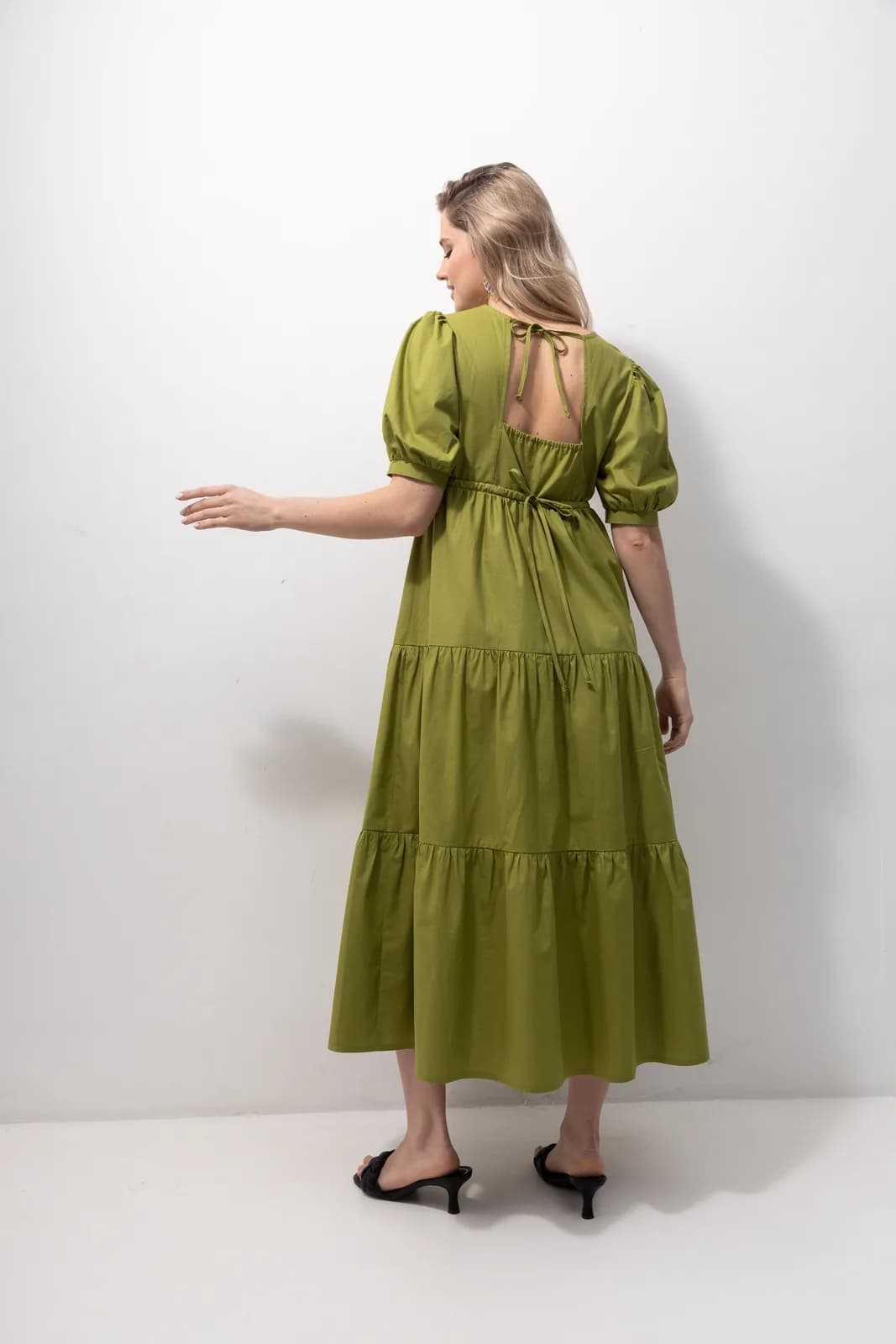 Сукня для вагітних і годування S-XL Юла мама PARIS DR-22.131 -зелений фото 7