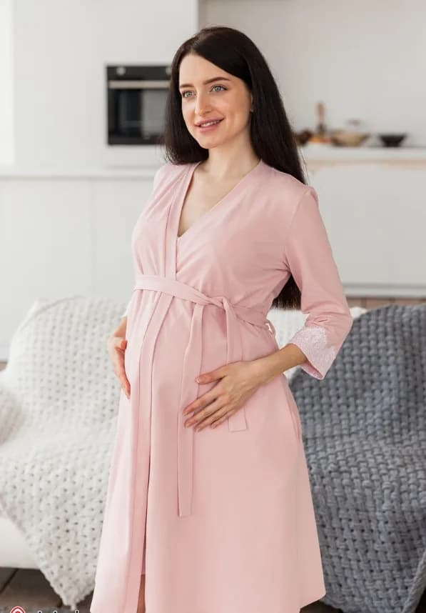 Комплект MAYA (нічна сорочка+халат) S-XXL Юла мама NW-3.1.4 фото 3 Комплект MAYA (нічна сорочка+халат) S-XXL Юла мама NW-3.1.4 фото 3