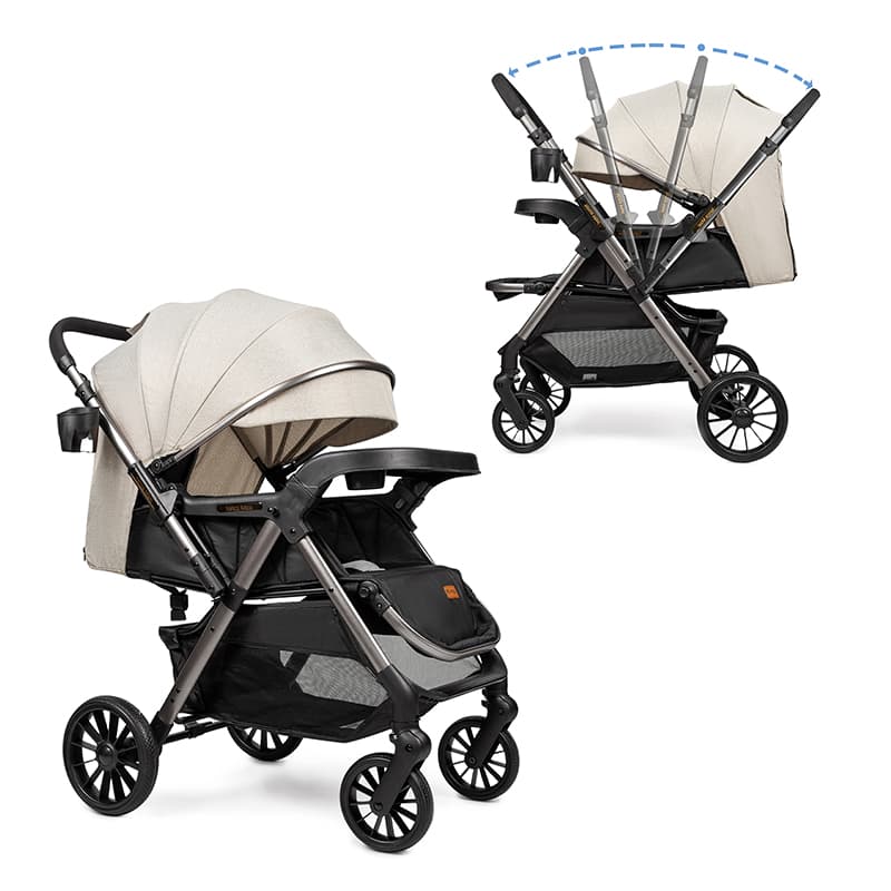 Коляска прогулянкова Ninos Maxi 2 Light Grey, Graphite NM2025LB