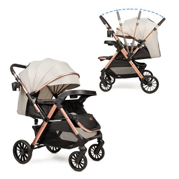 Коляска прогулянкова Ninos Maxi 2 Light Grey Gold NM2025LG