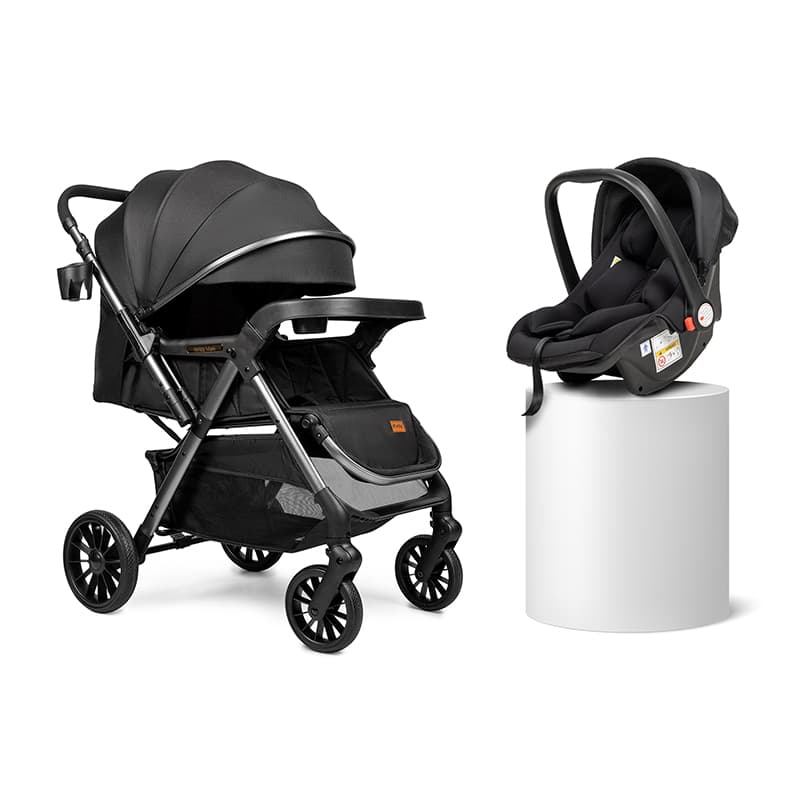 Коляска прогулянкова + автокрiсло Ninos Maxi 2 Black, Graphite NM2025CSBB