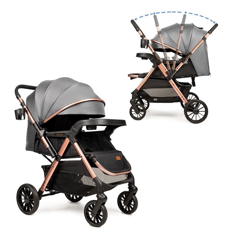 Коляска прогулянкова Ninos Maxi 2 Grey Gold NM2025GG