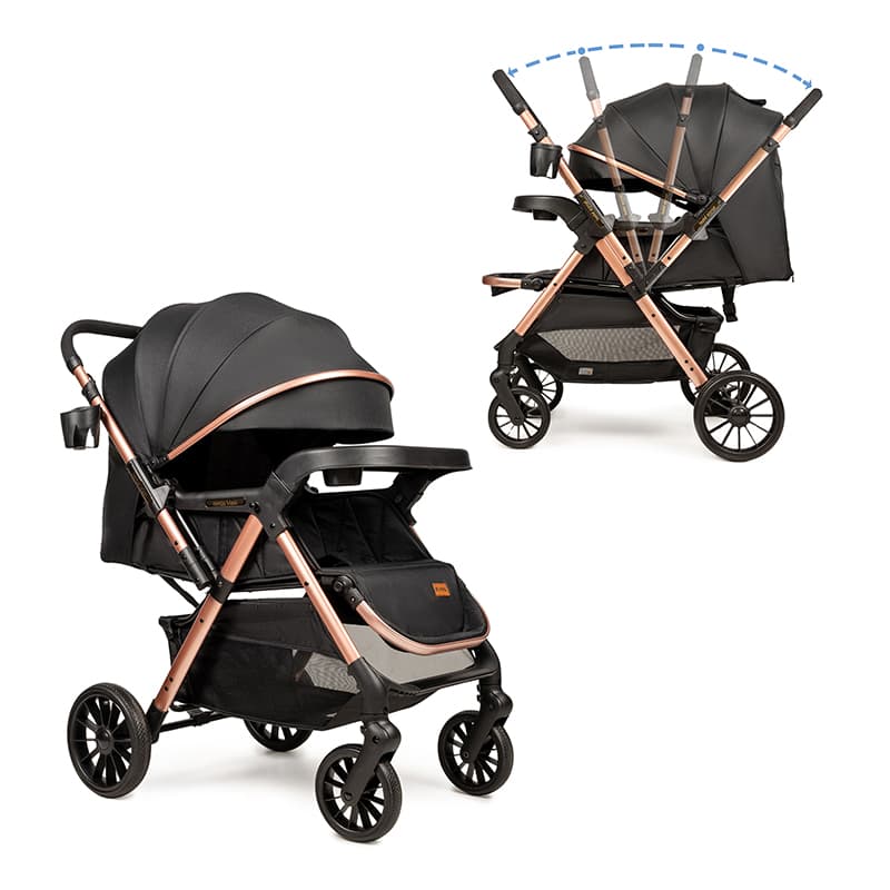 Коляска прогулянкова Ninos Maxi 2 Black Gold NM2025BG