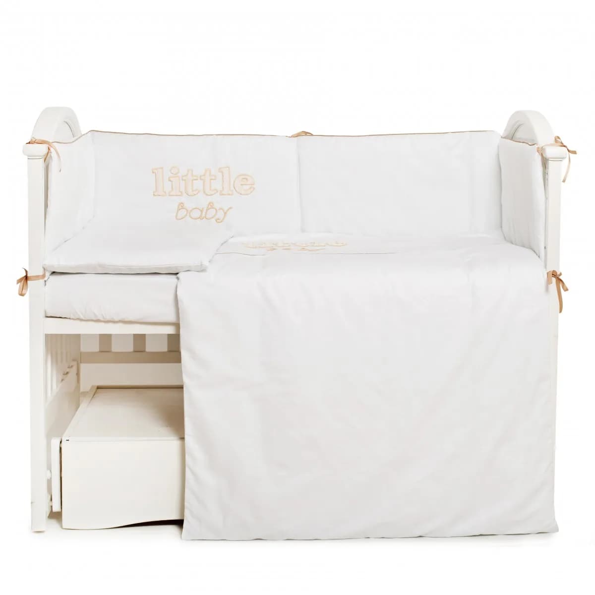 Постільний комплект Twins Little Baby white/beige 6од 4042-TLB-02 фото 2