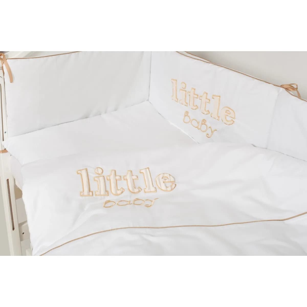 Постільний комплект Twins Little Baby white/beige 6од 4042-TLB-02 фото 3
