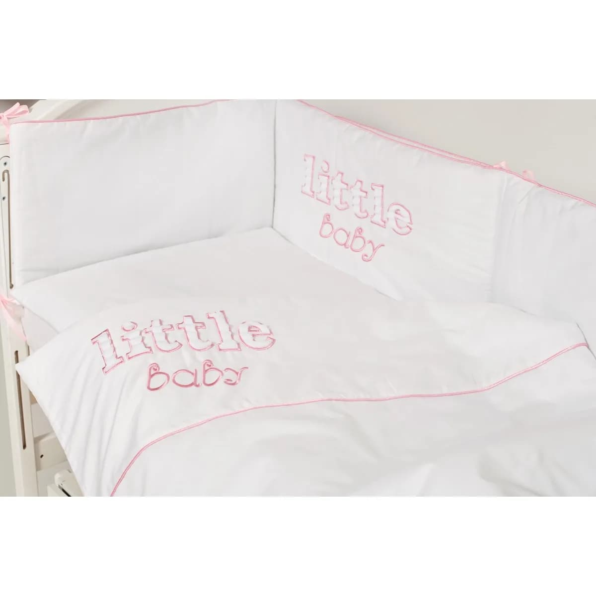 Постільний комплект Twins Little Baby white/pink 6од 4042-TLB-08 фото 3
