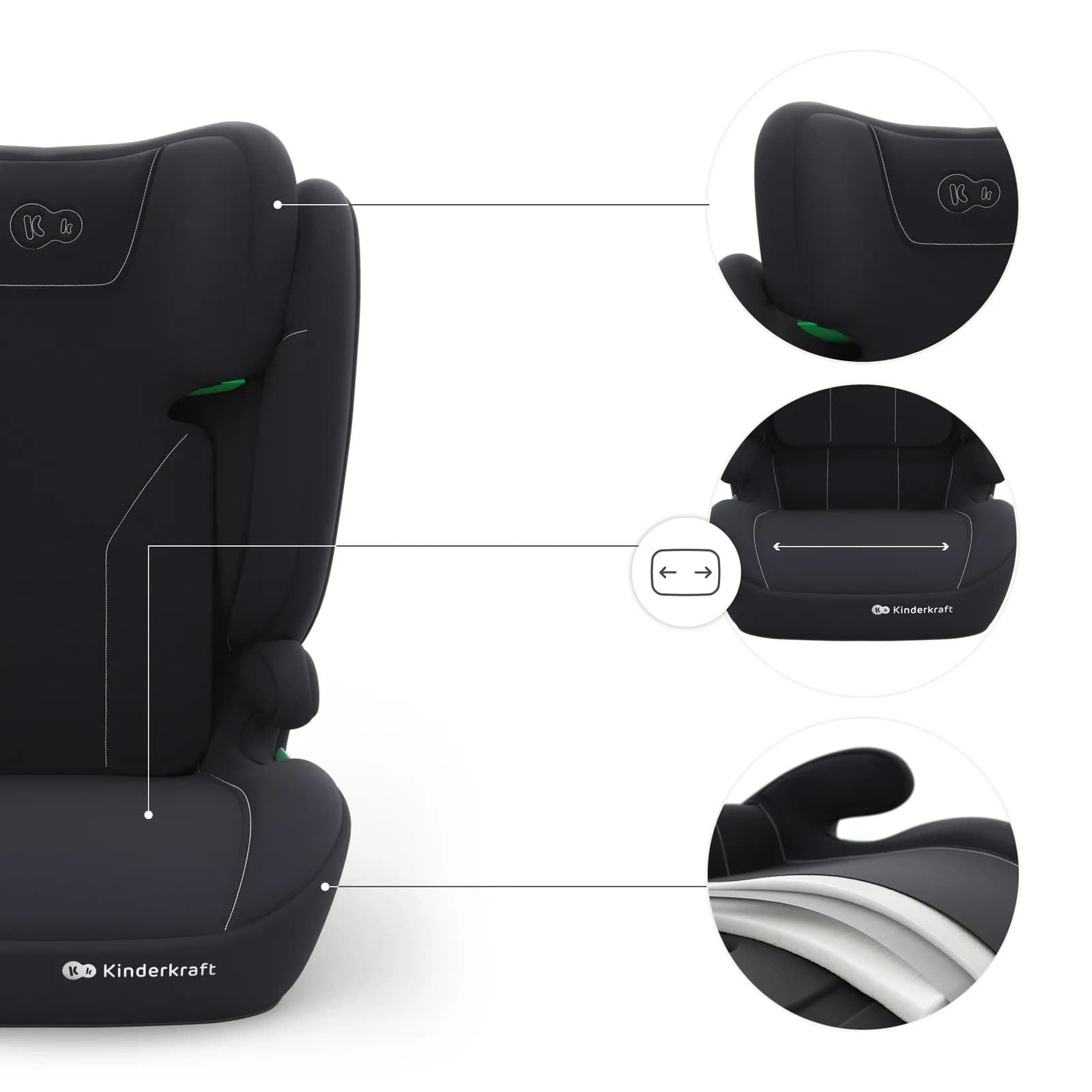 Автокрісло Kinderkraft i-Spark 2 Plus i-Size KCISPA02BLKPL00 Black фото 6