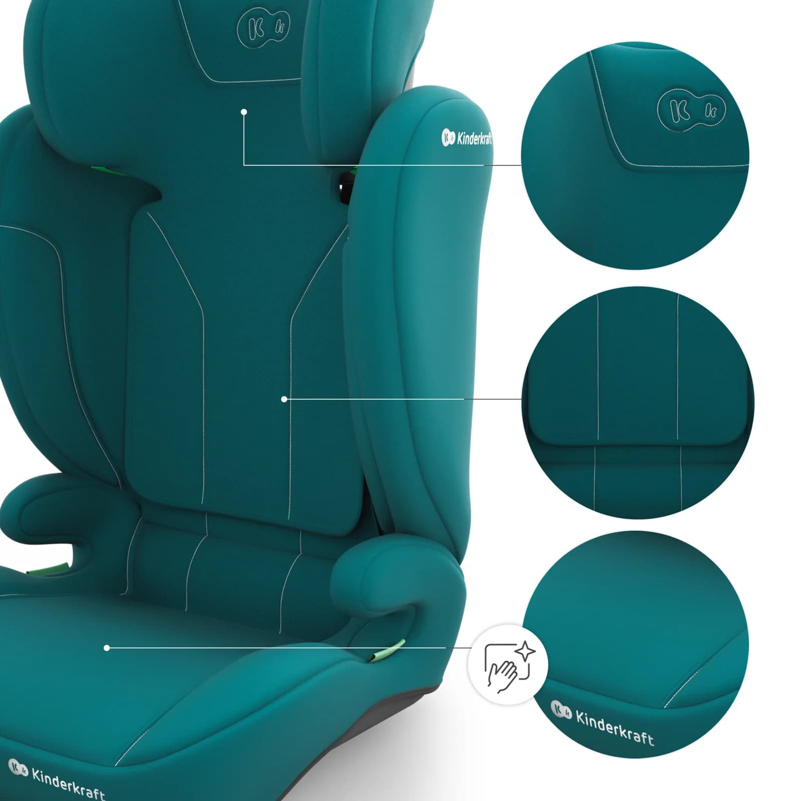 Автокрісло Kinderkraft i-Spark 2 Plus i-Size KCISPA02GREPL00 Green фото 5