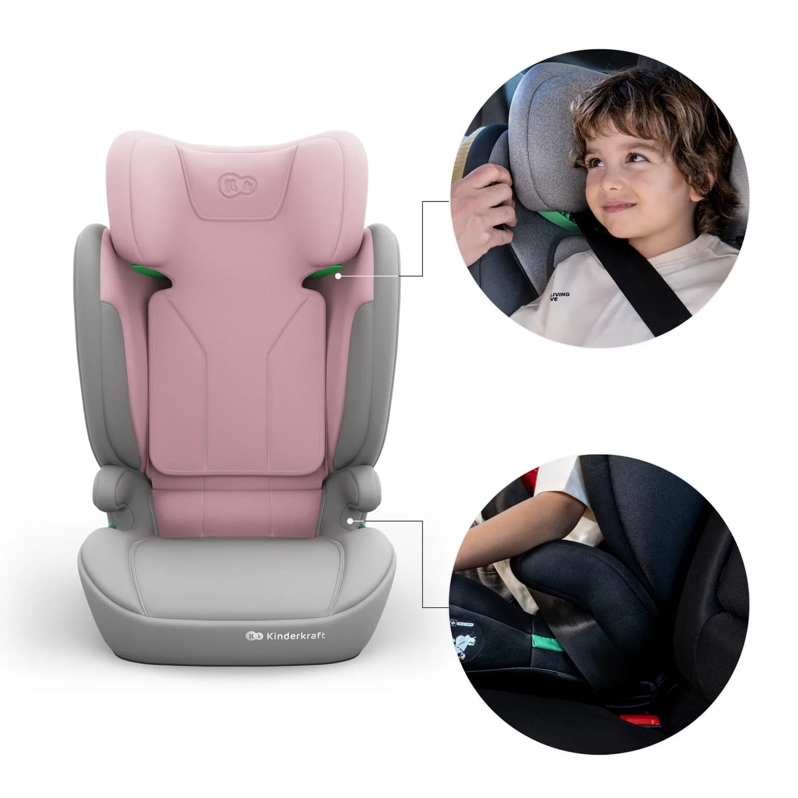 Автокрісло Kinderkraft i-Spark 2 Plus i-Size KCISPA02PNKPL00 Pink фото 8