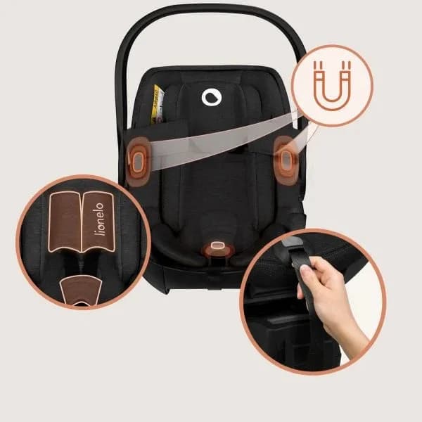 Автокрісло Lionelo Moxie Next i-Size Black Carbon LO-MOXIE NEXT I-SIZE BLACK CARBON фото 4