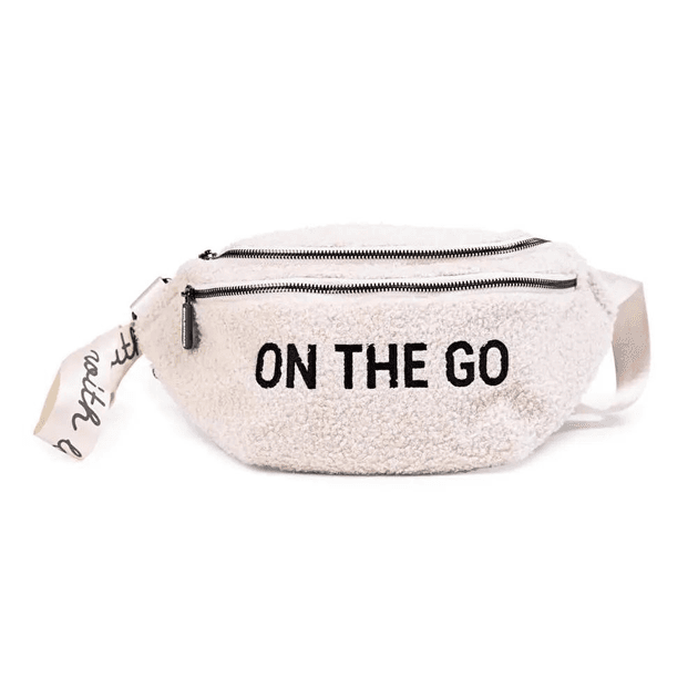 Сумка через плече Childhome Banana bag teddy white CWBANATW