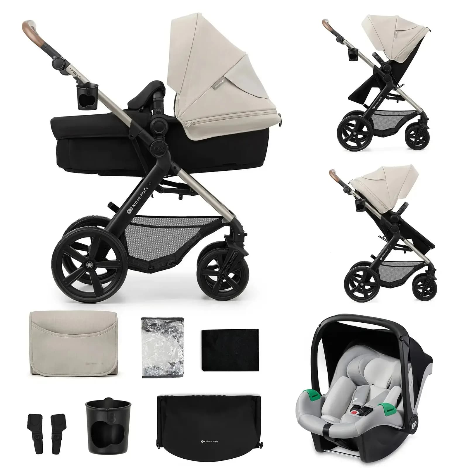 Коляска універсальна 3в1 Kinderkraft Moov 2 KSMOOV02GRYEV00 Moonlight Gray фото 2