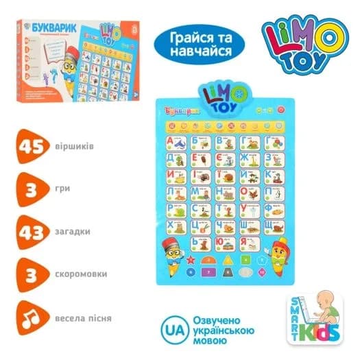 Плакат навчальний інтерактивний Limo Toy 7031 фото 2