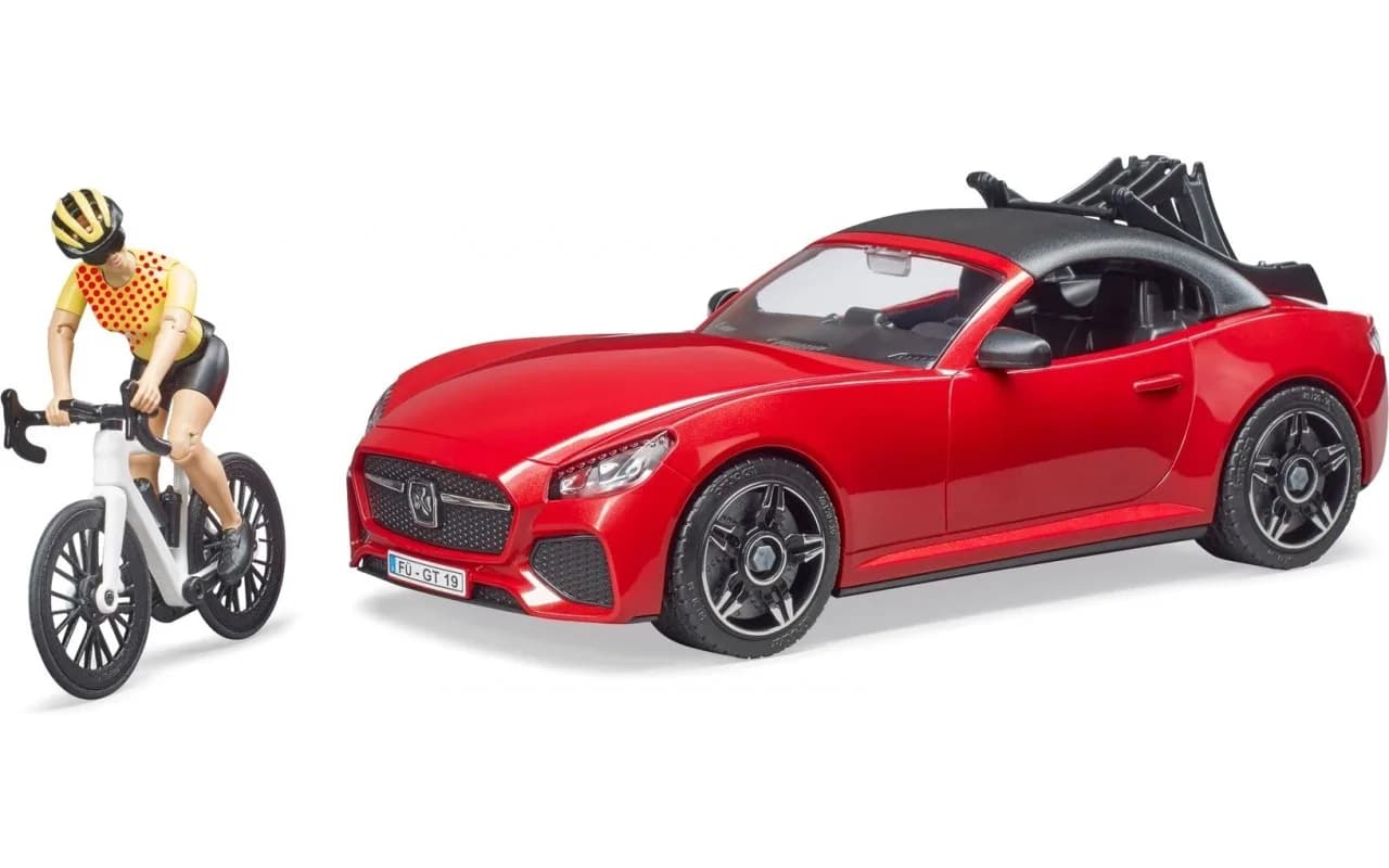 Автомобіль Roadster з велосипедом та фігуркою Bruder 03485 фото 5
