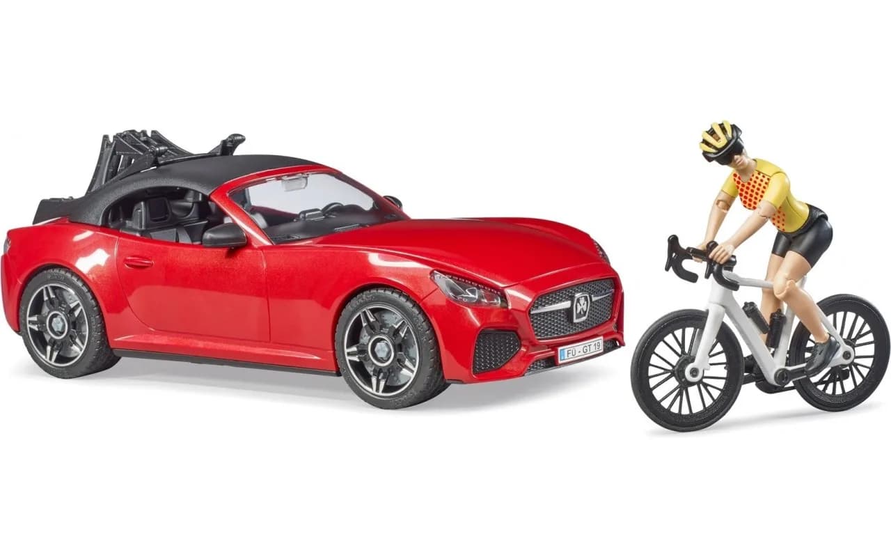 Автомобіль Roadster з велосипедом та фігуркою Bruder 03485 фото 3