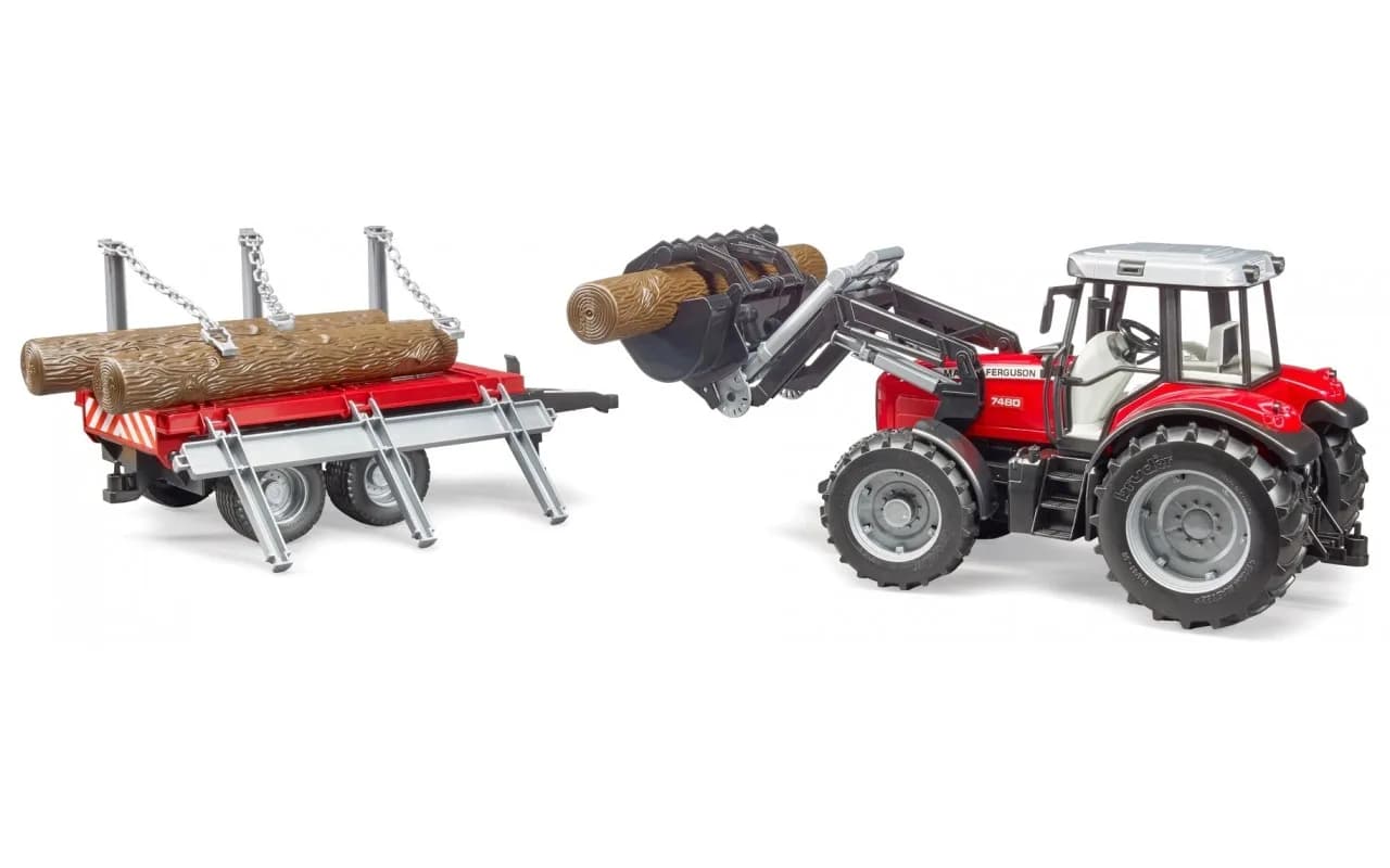 Трактор Massey Ferguson з причіпом Bruder 02046 фото 4