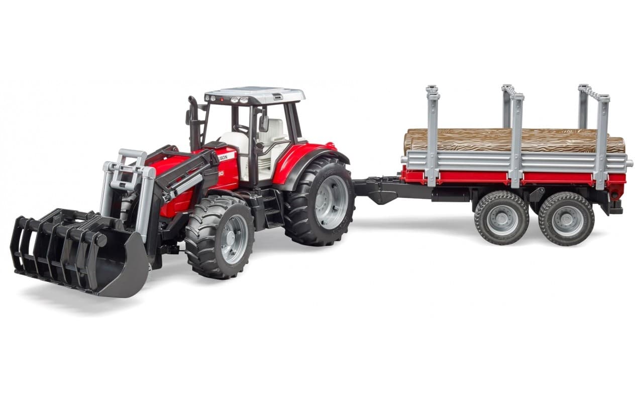 Трактор Massey Ferguson з причіпом Bruder 02046