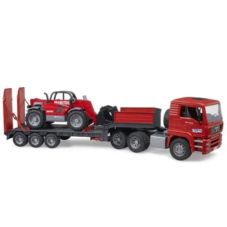 Тягач MAN TGA з причепом та телесопічний навантажувач Manitou MLT 633 Bruder 02774 фото 3
