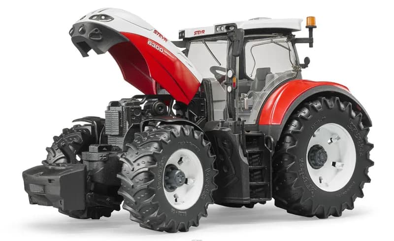 Трактор Steyr 6300 Terrus з навантажувачем червоно-білий, М1:16 Bruder 03181 фото 2
