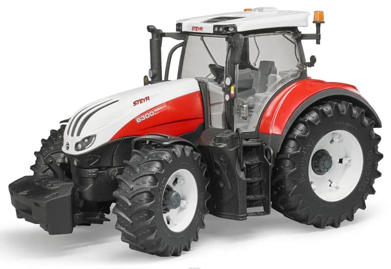 Трактор Steyr 6300 Terrus з навантажувачем червоно-білий, М1:16 Bruder 03181 фото 3