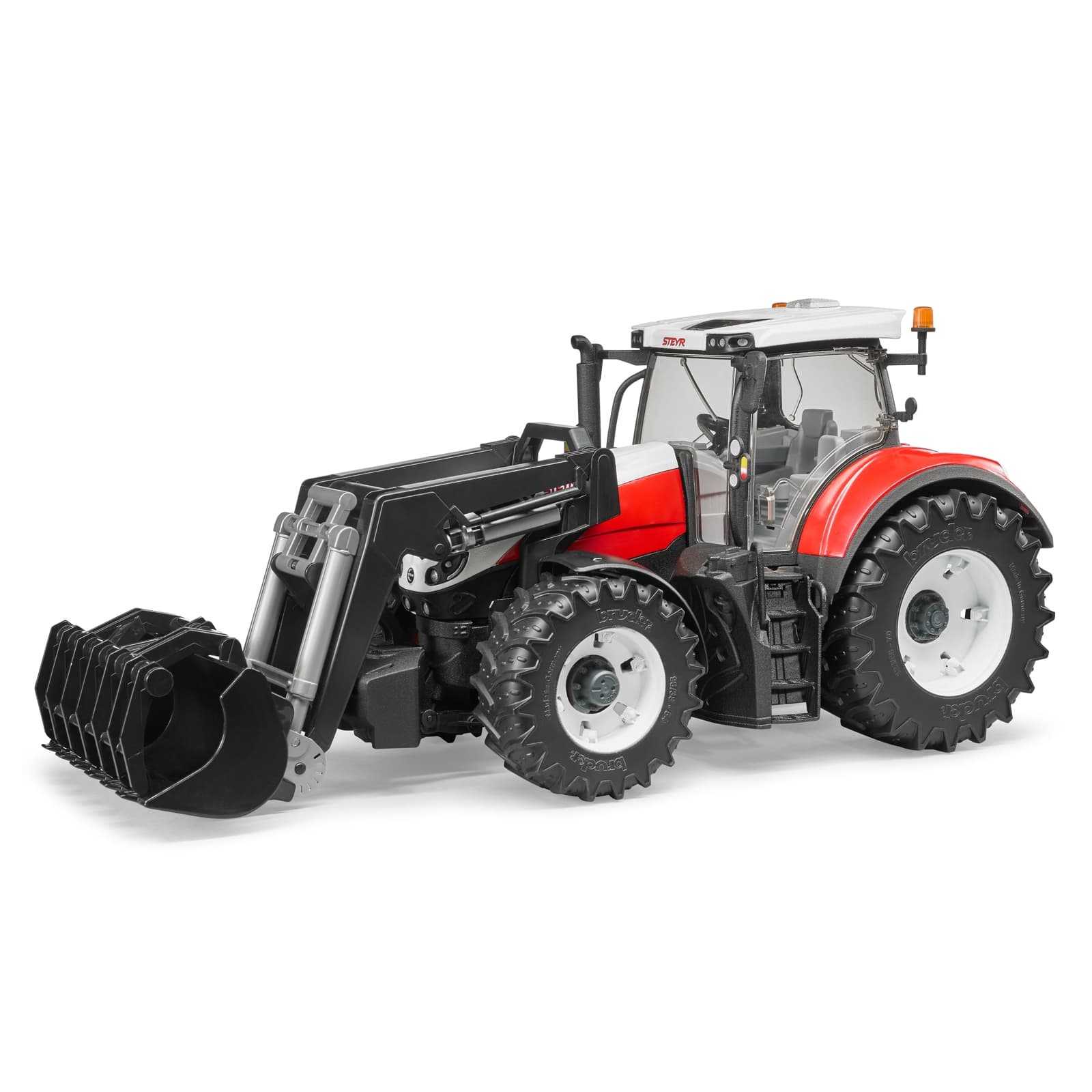 Трактор Steyr 6300 Terrus з навантажувачем червоно-білий, М1:16 Bruder 03181