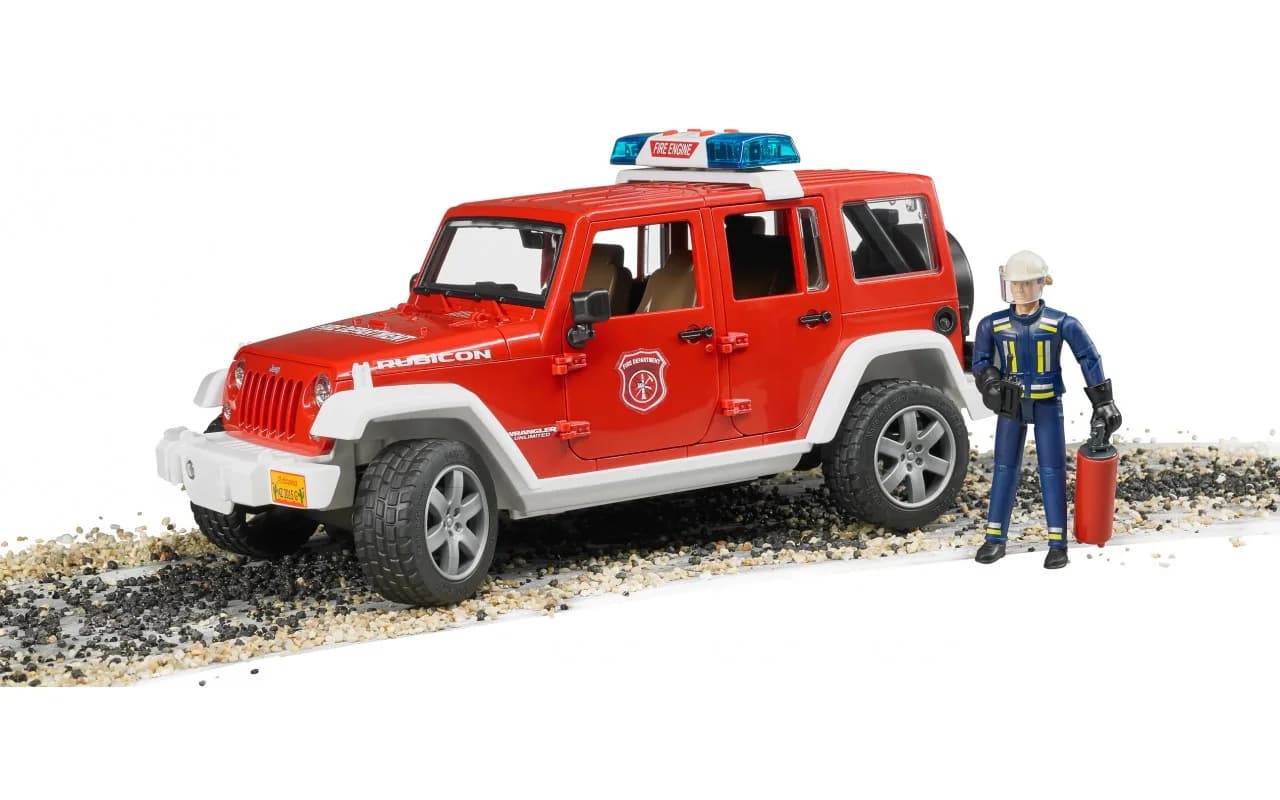 Пожежний джип Wrangler Unlimited Rubicon з фігуркою пожежника Bruder 02528 фото 2