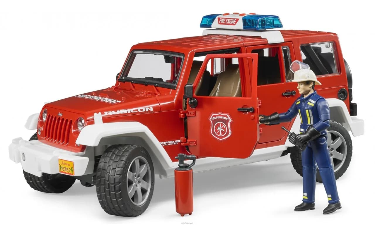 Пожежний джип Wrangler Unlimited Rubicon з фігуркою пожежника Bruder 02528 фото 3